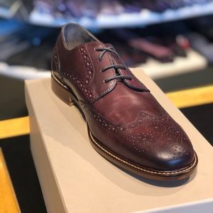 Joseph Abboud wine leather shoes